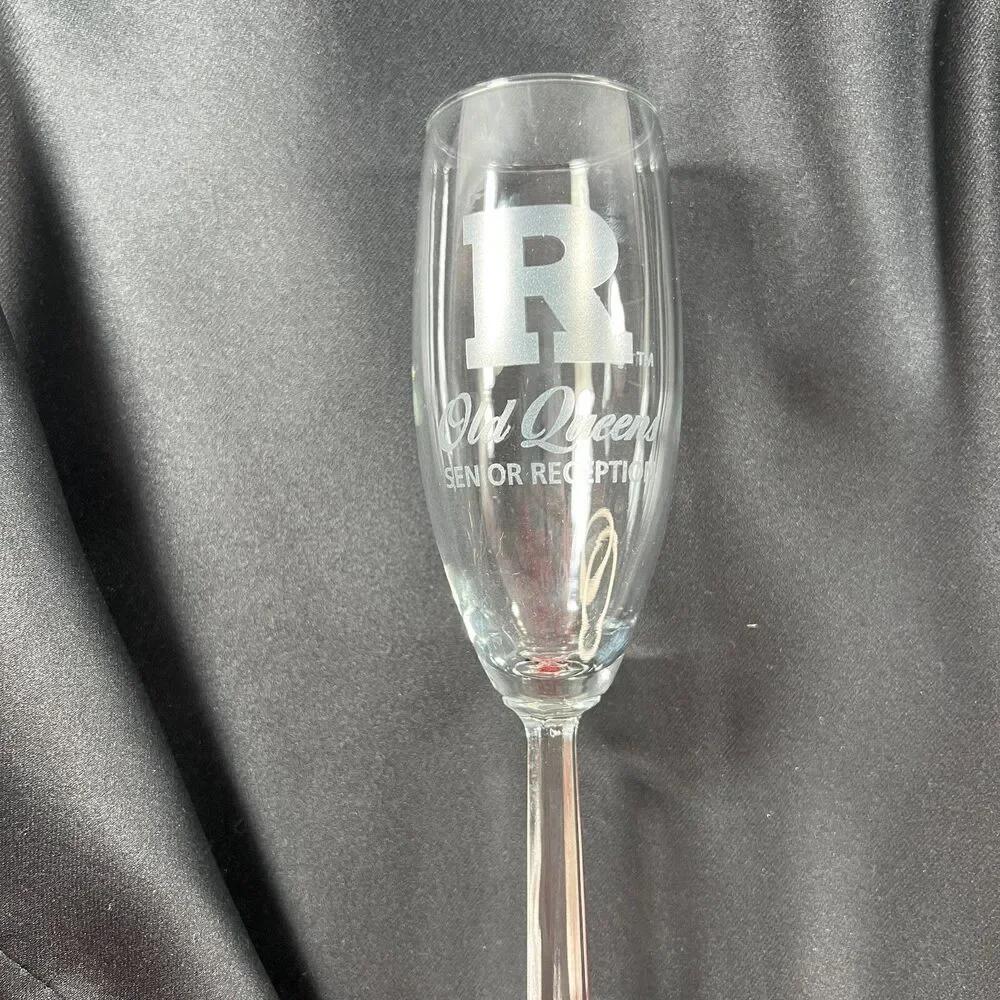RUTGERS 2010 champagne flutes Senior Reception Old Queens College Alumni N J
